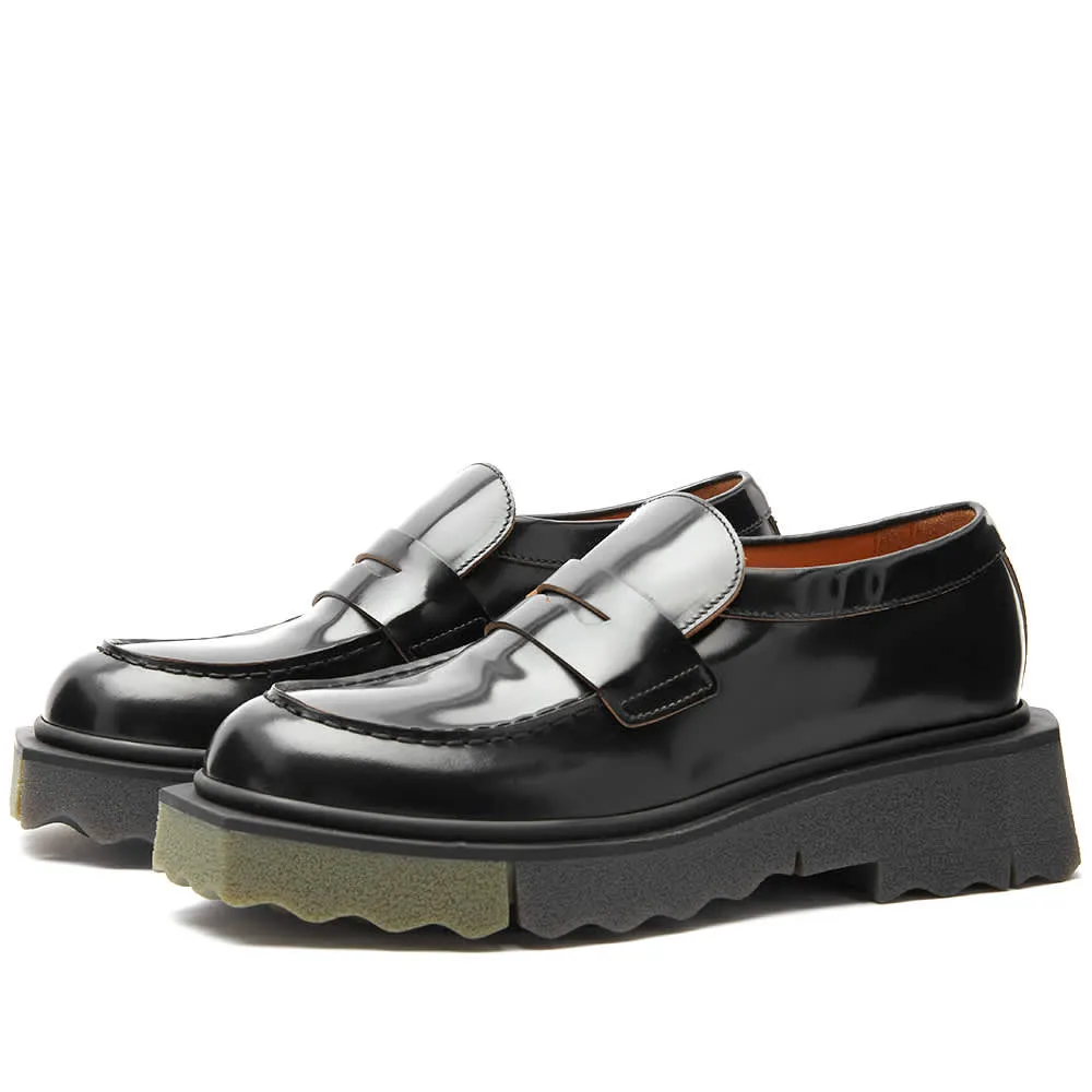 Off-White Tound Toe Slip-On Loafers