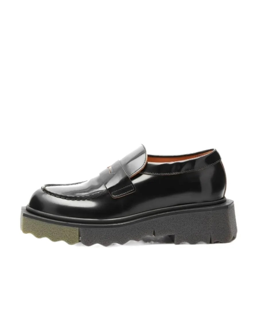 Off-White Tound Toe Slip-On Loafers