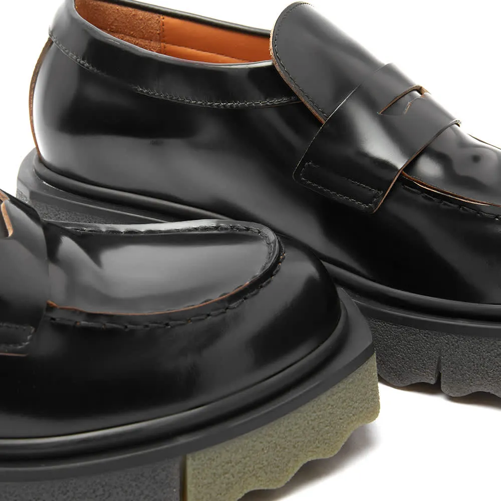 Off-White Tound Toe Slip-On Loafers