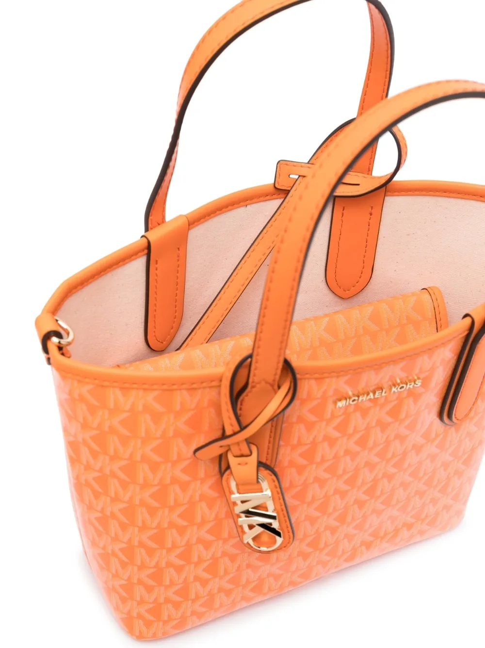 Michael Michael Kors All-Over Logo Printed Small Tote Bag