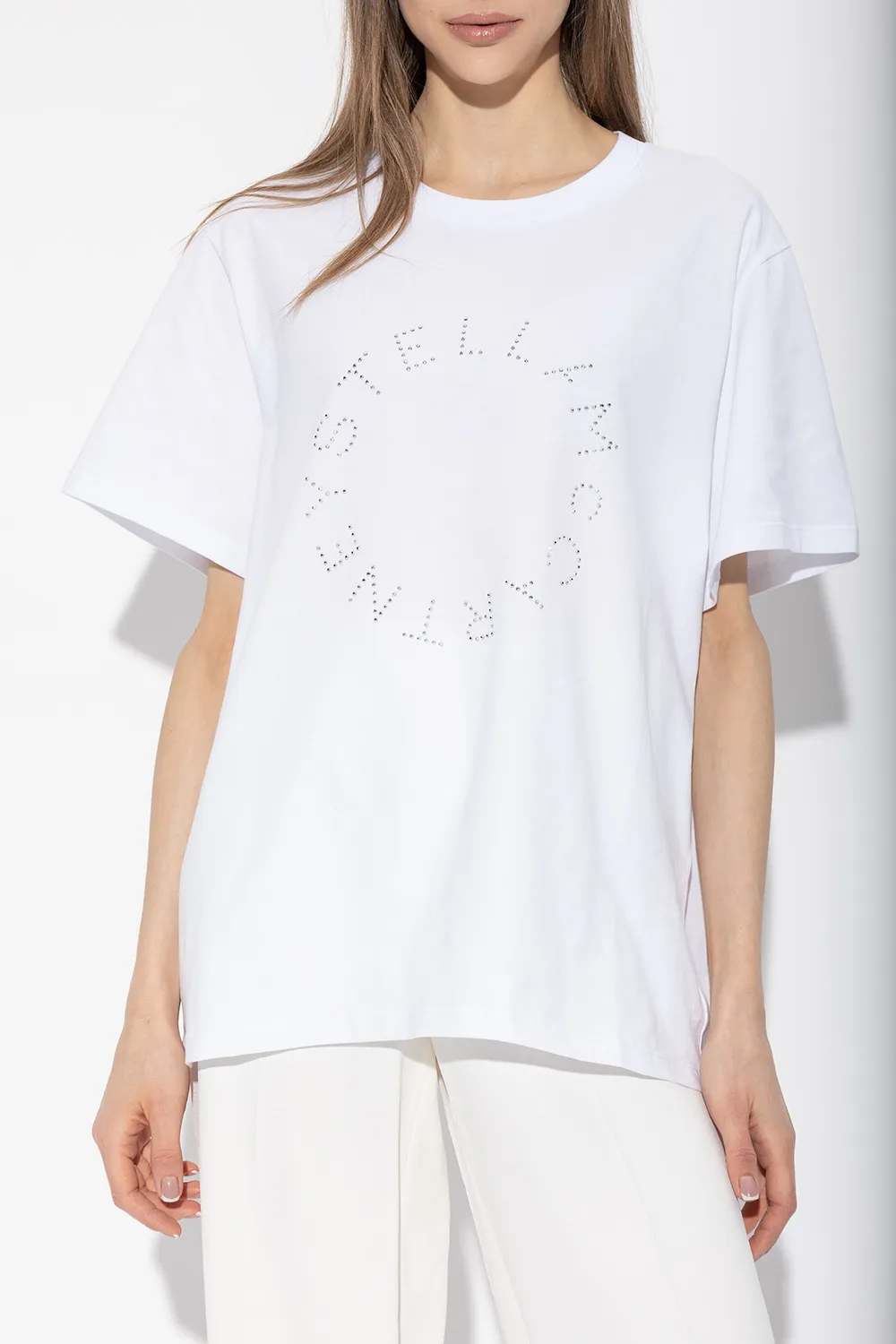 Stella Mccartney Logo Embellished Crewneck T-Shirt