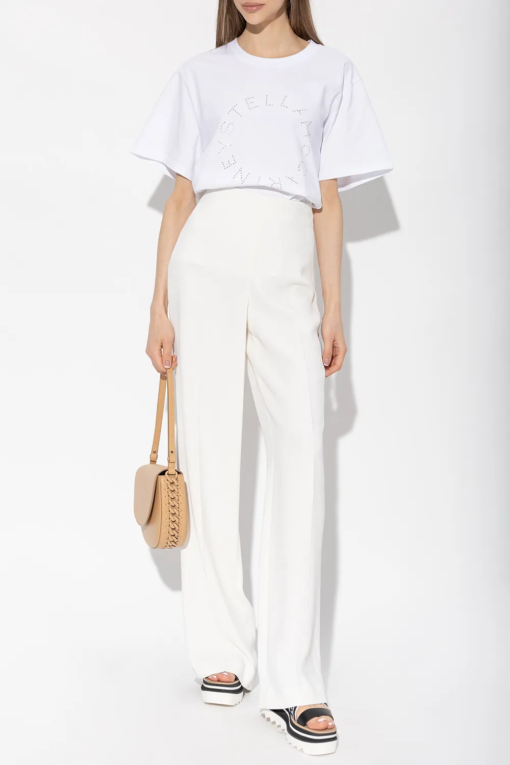 Stella Mccartney Logo Embellished Crewneck T-Shirt
