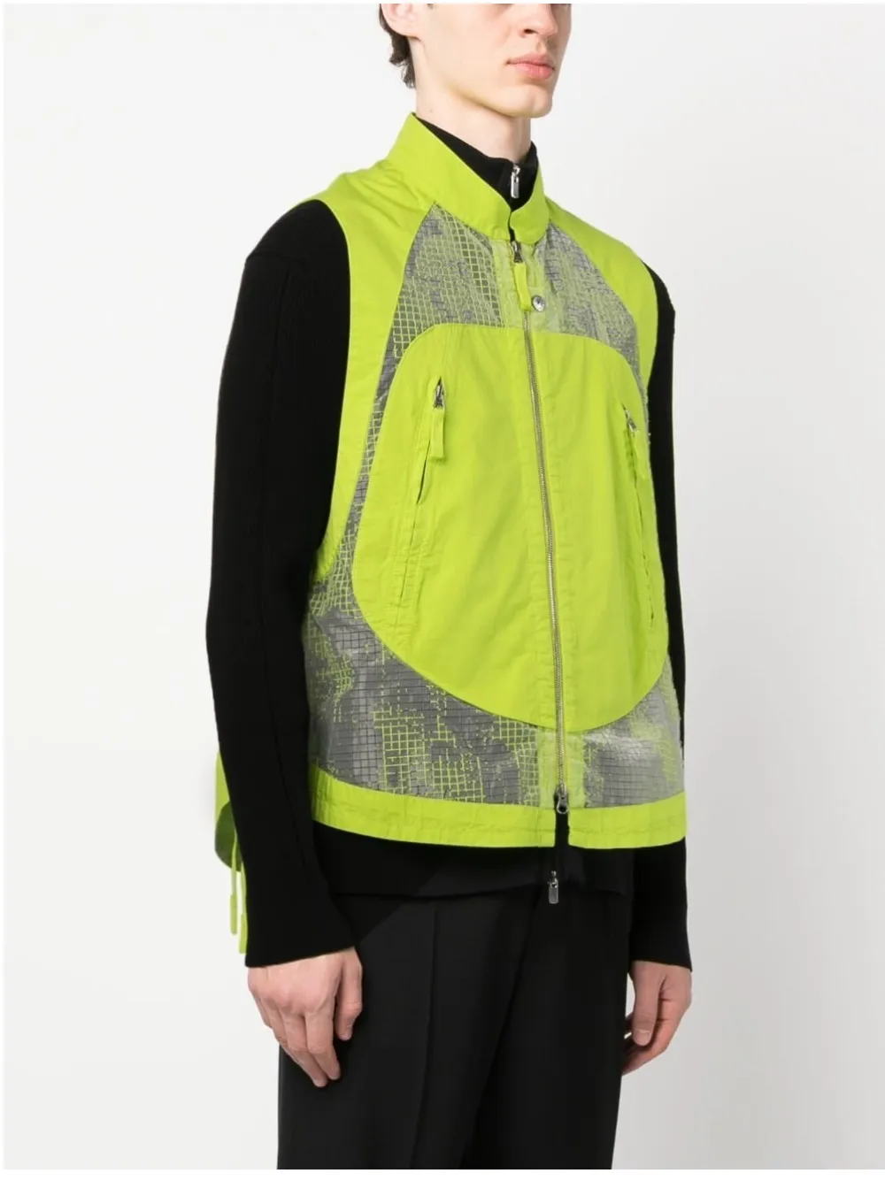 Stone Island Shadow Project Mesh Panelled Zipped Vest