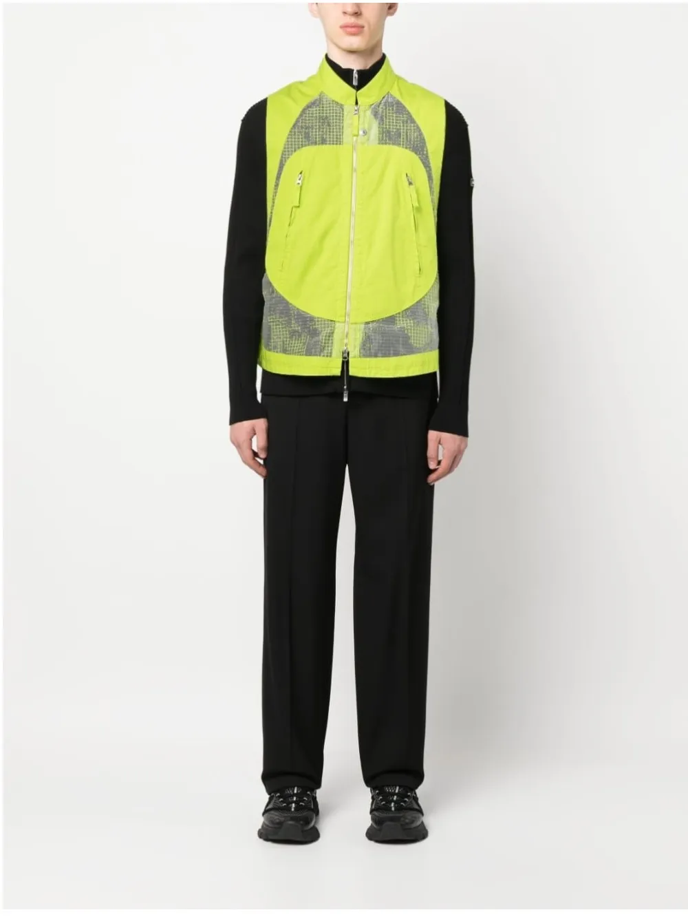 Stone Island Shadow Project Mesh Panelled Zipped Vest