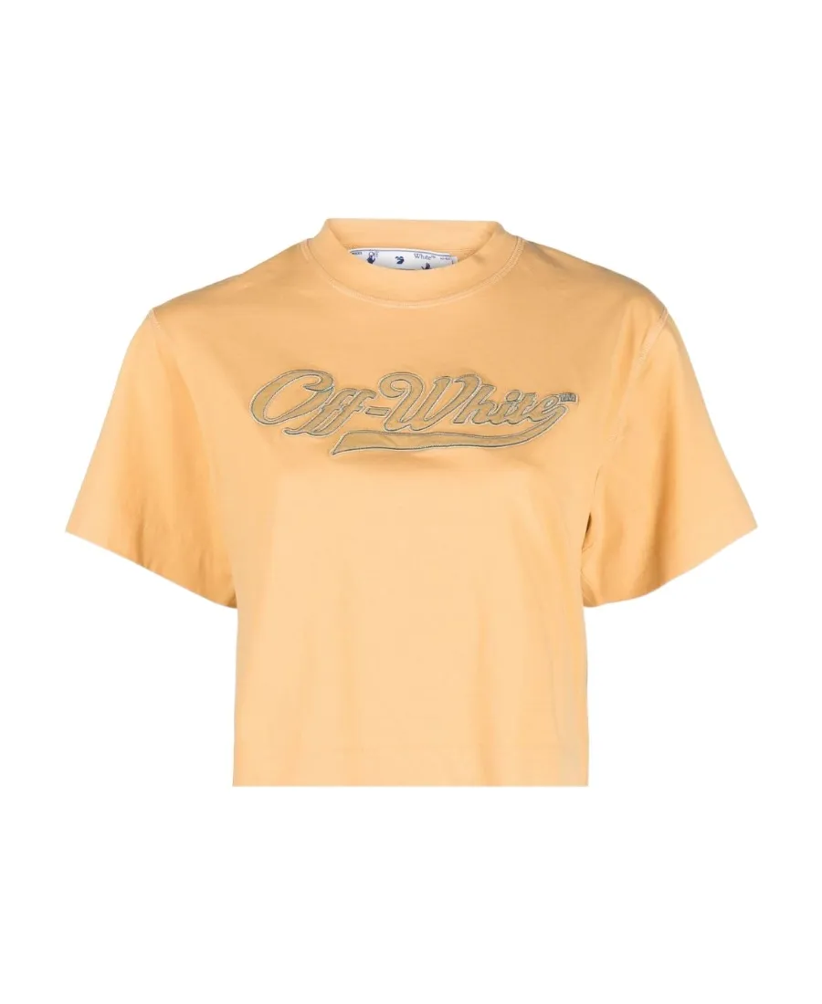 Logo-Embroidered Cropped T-Shirt