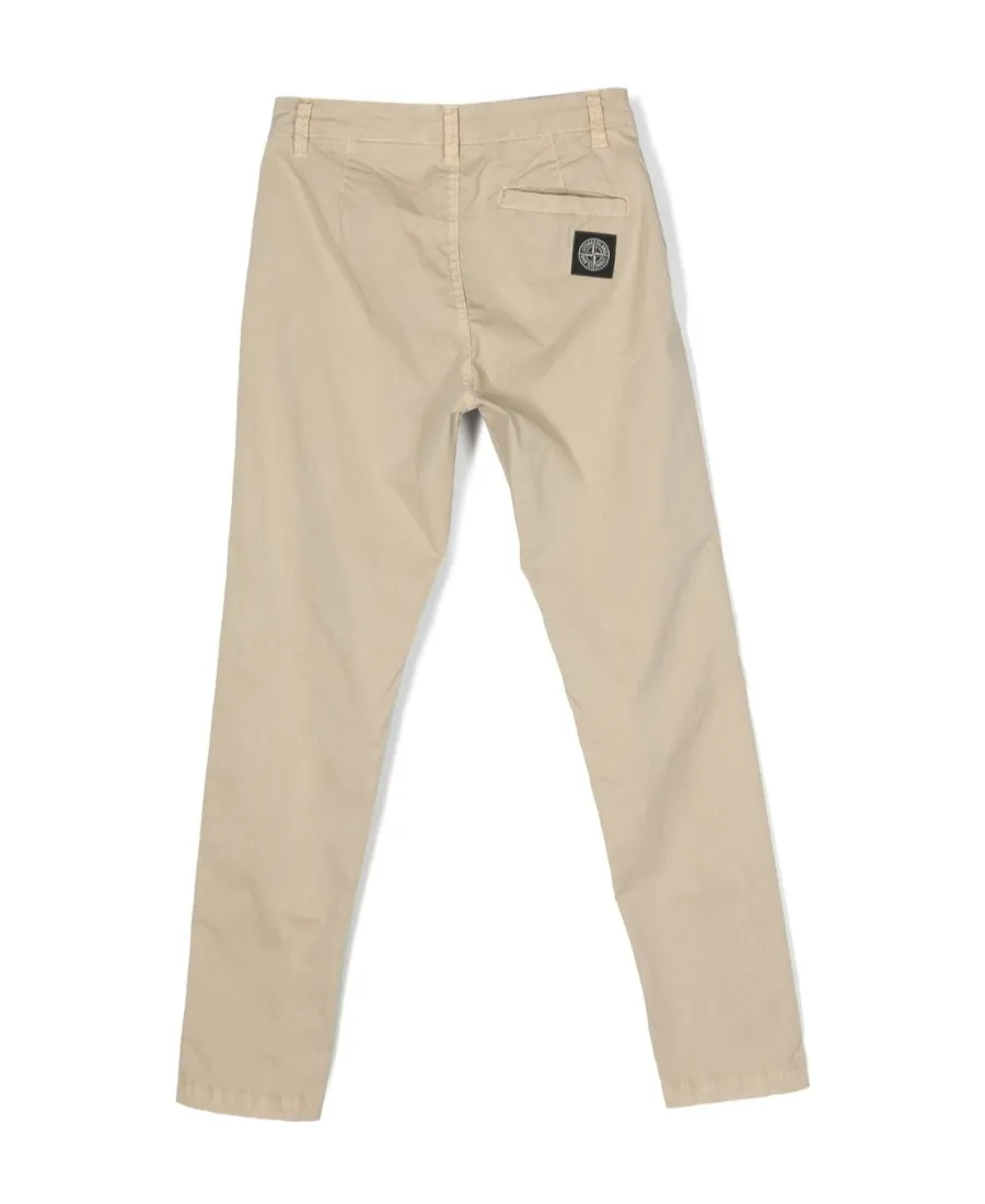 Compass-Motif Straight-Leg Trousers