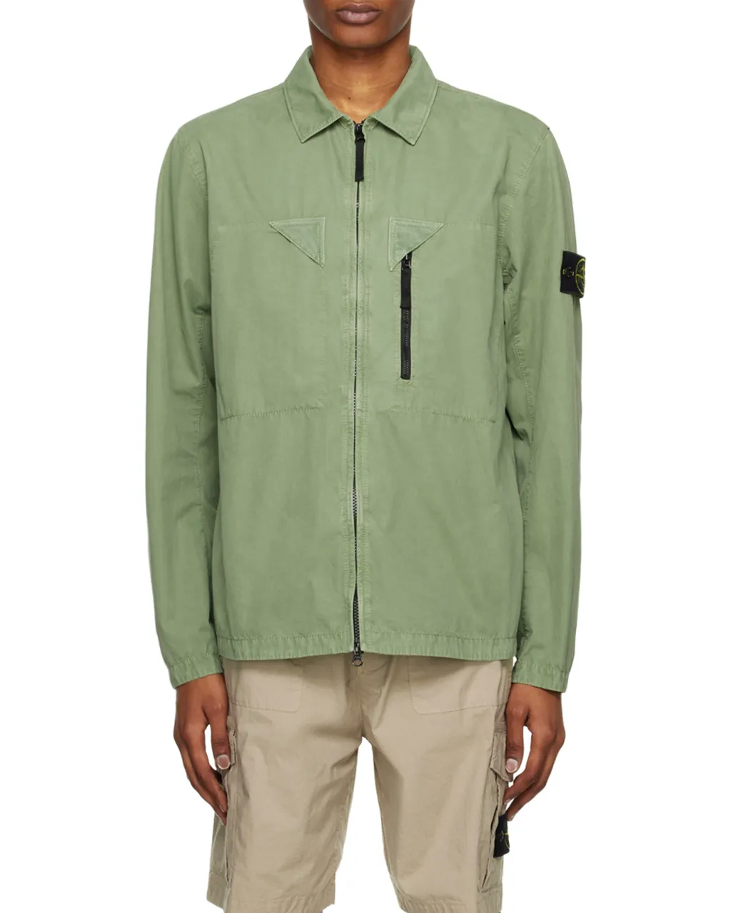 Logo-Patch Shirt Jacket