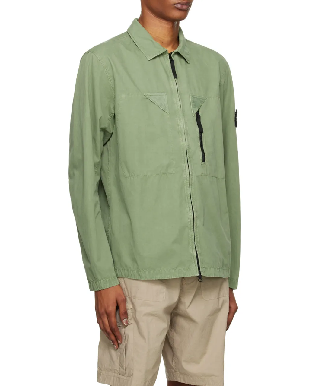 Logo-Patch Shirt Jacket