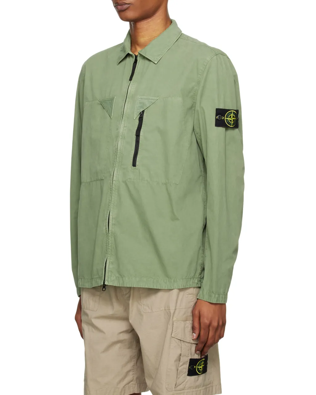 Logo-Patch Shirt Jacket