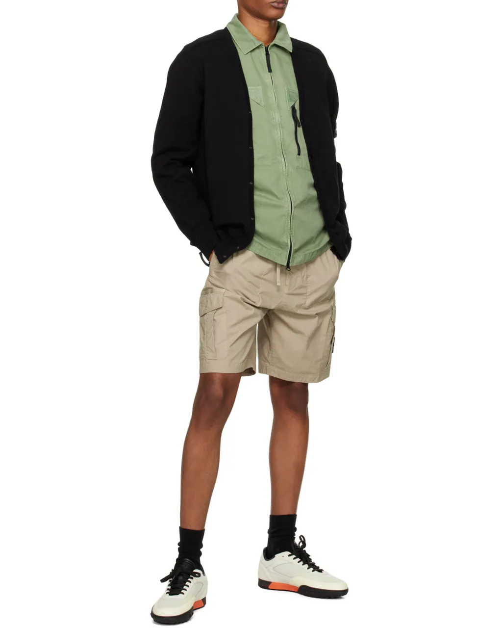 Logo-Patch Shirt Jacket