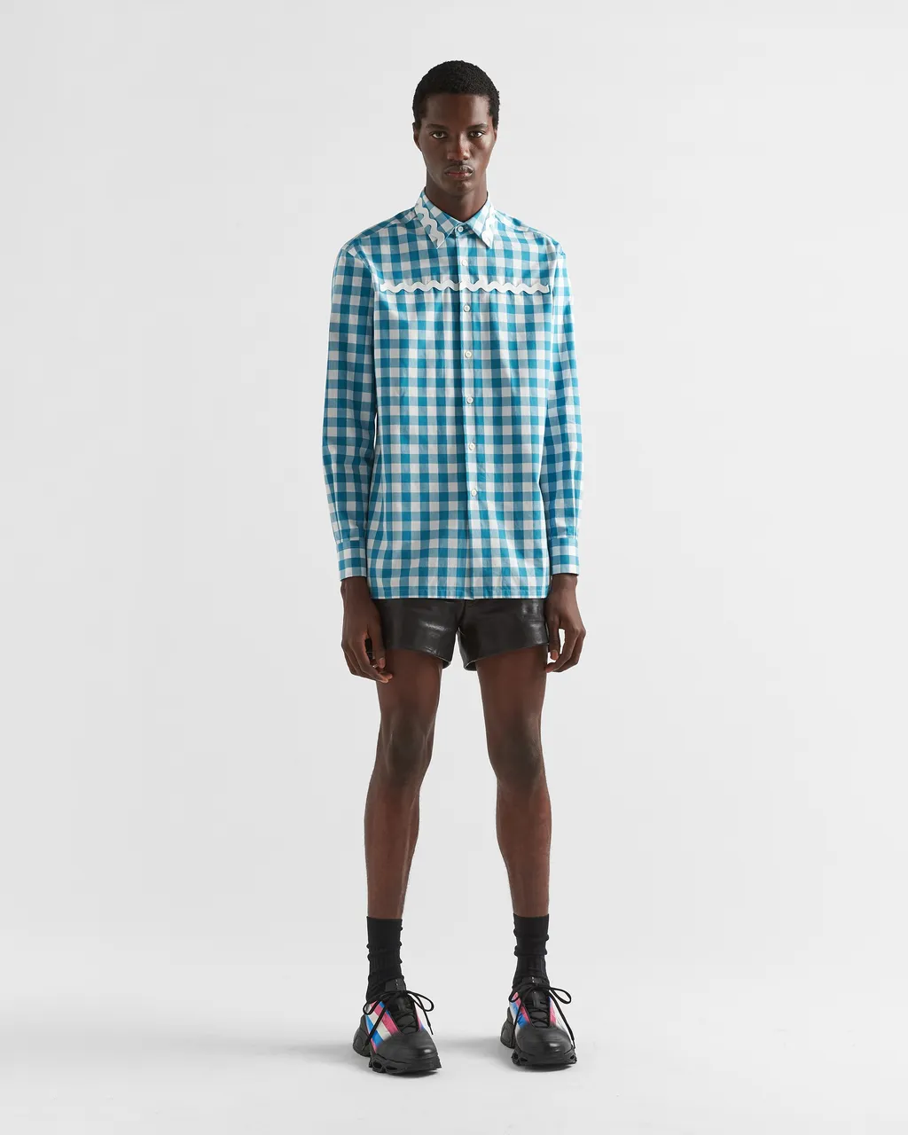 Prada Check-Printed Buttoned Shirt