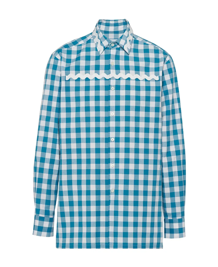 Prada Check-Printed Buttoned Shirt
