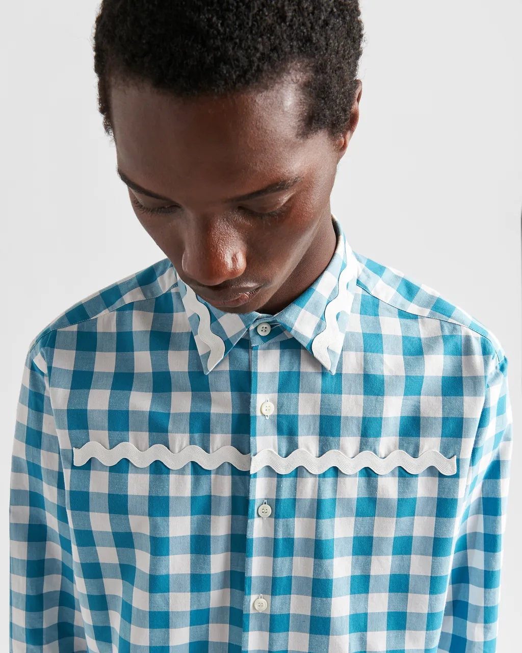 Prada Check-Printed Buttoned Shirt