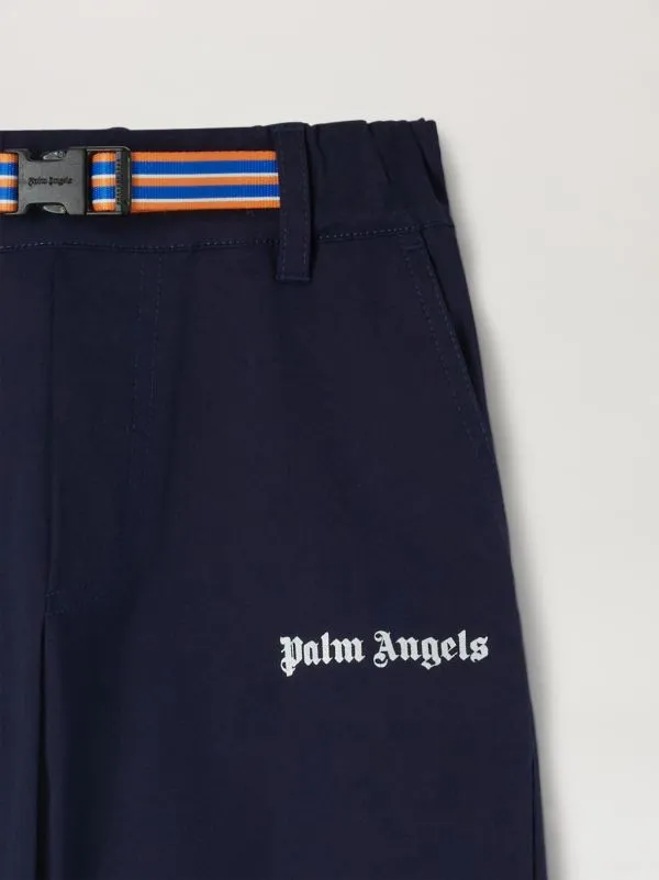 Palm Angels Kids Logo Printed Trousers