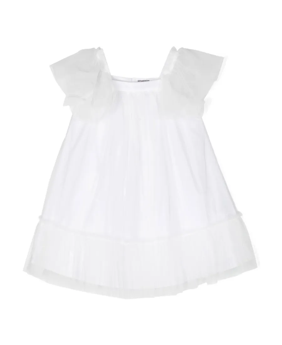 Ruffled-Detail Stretch-Cotton Dress