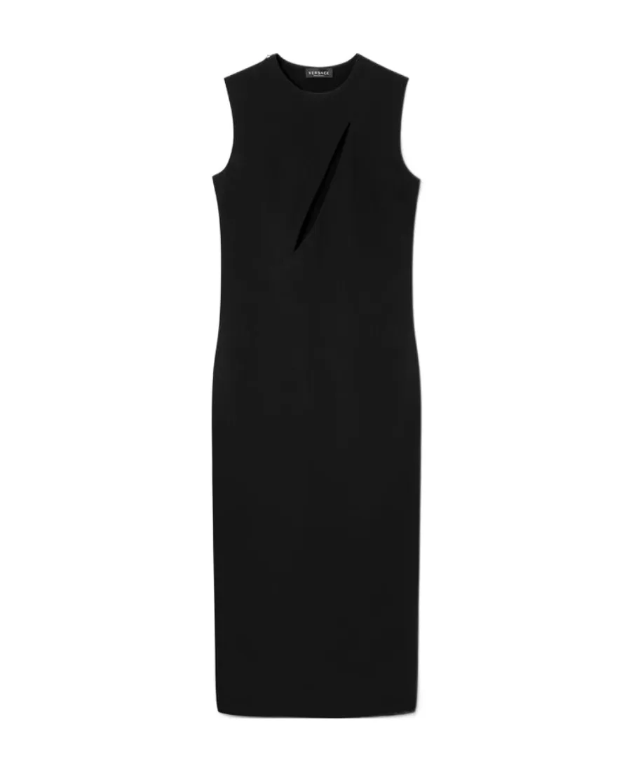 Versace Cut-Out Sleeveless Midi Dress