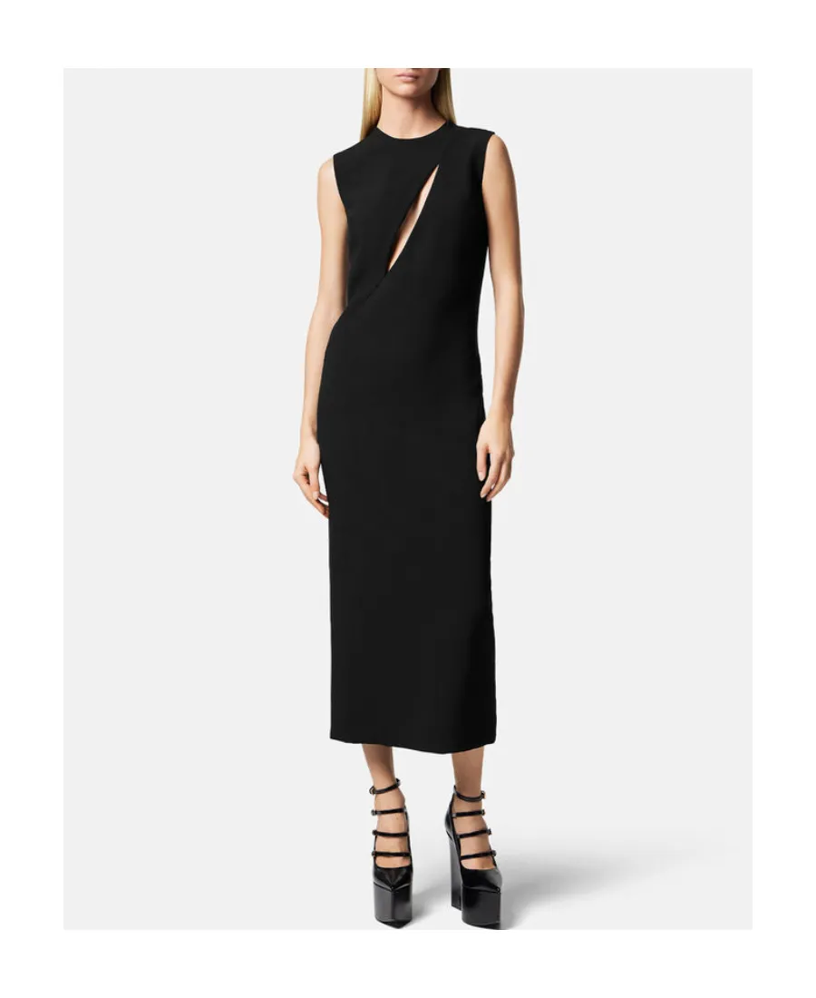 Versace Cut-Out Sleeveless Midi Dress