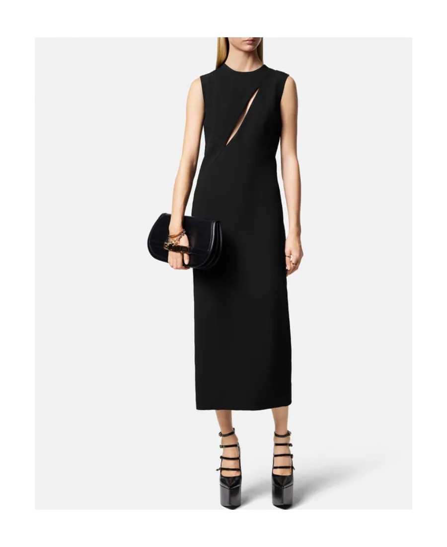 Versace Cut-Out Sleeveless Midi Dress