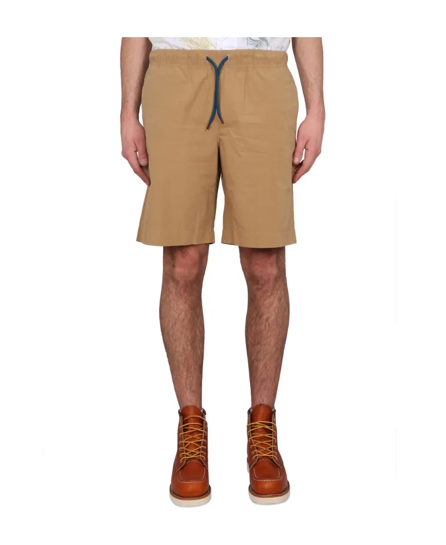 Ps Paul Smith Logo Patch Drawstring Deck Shorts