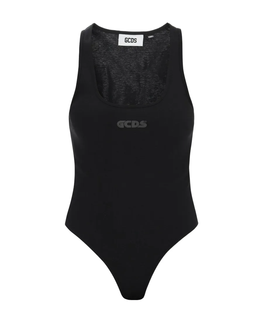 Logo-Print Sleeveless Bodysuit