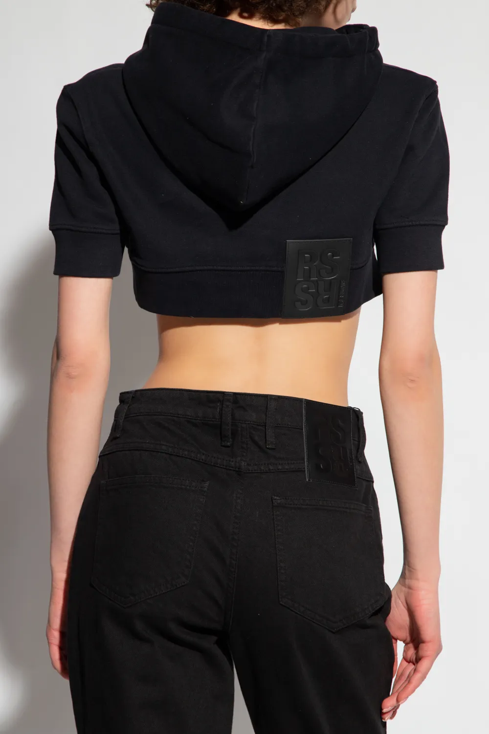 Cropped Short-Sleeve Hoodie