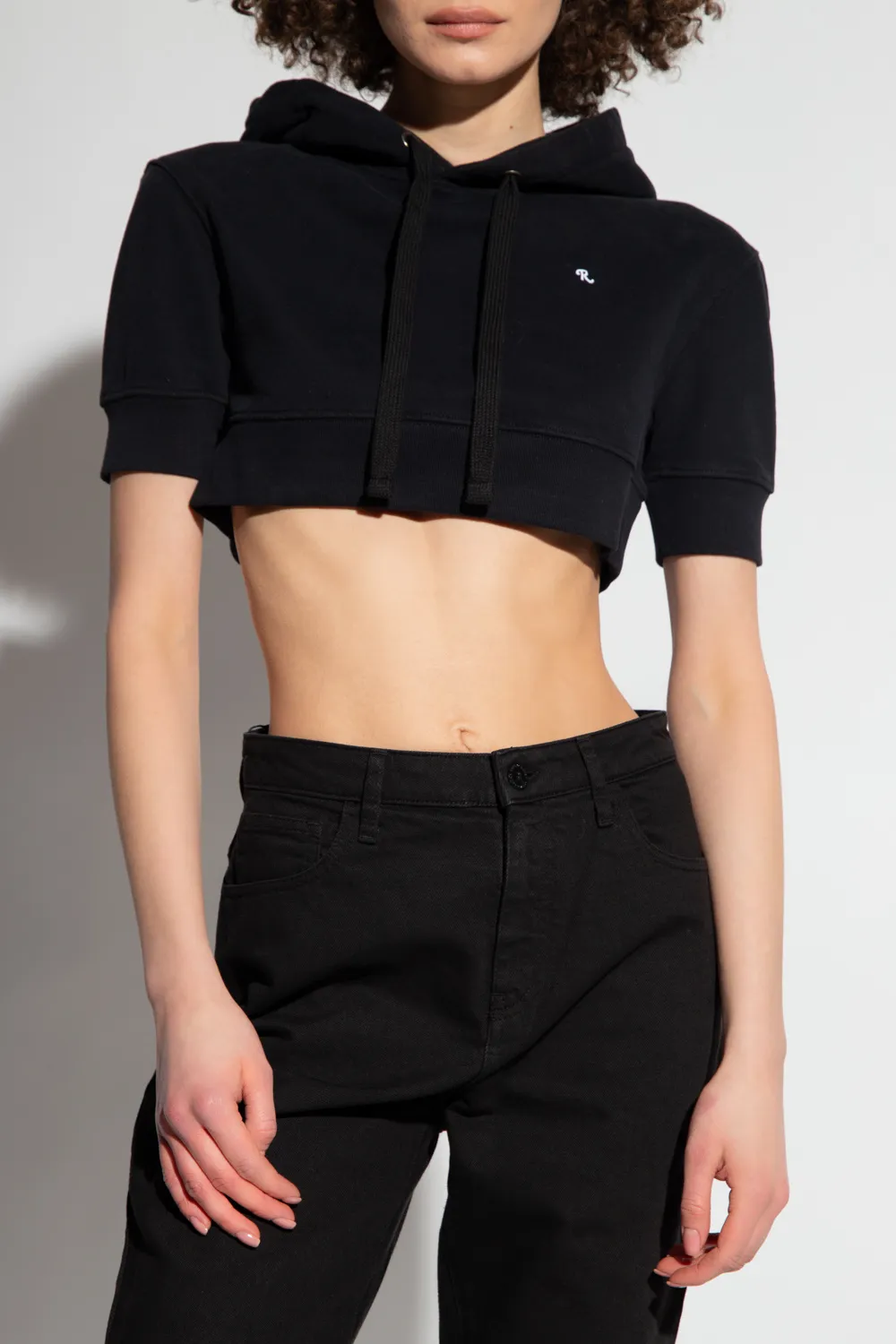 Cropped Short-Sleeve Hoodie