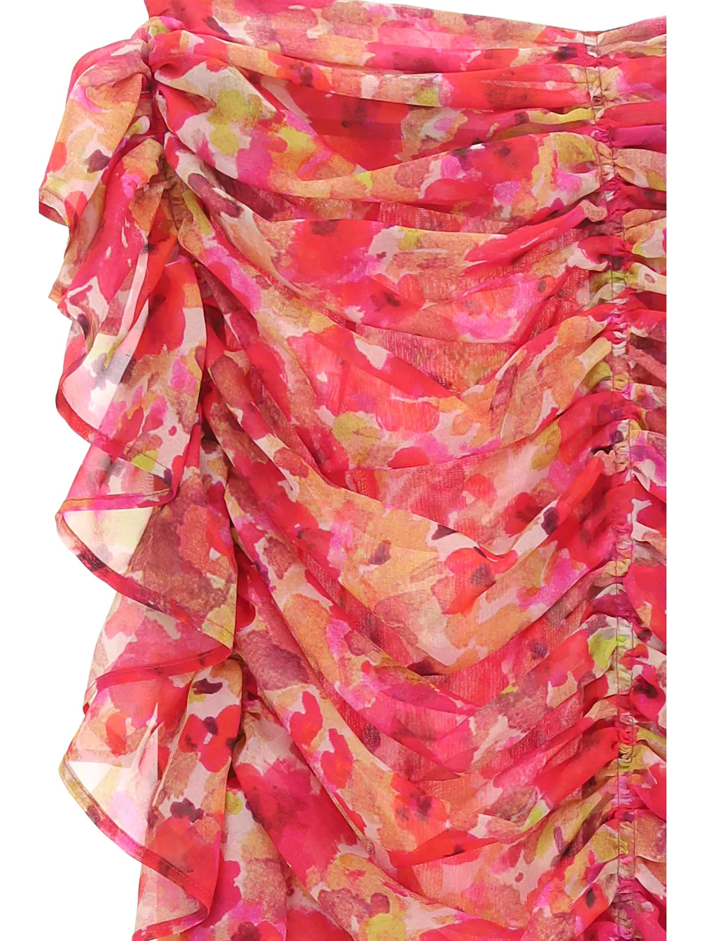 Pleated Printed Skirt