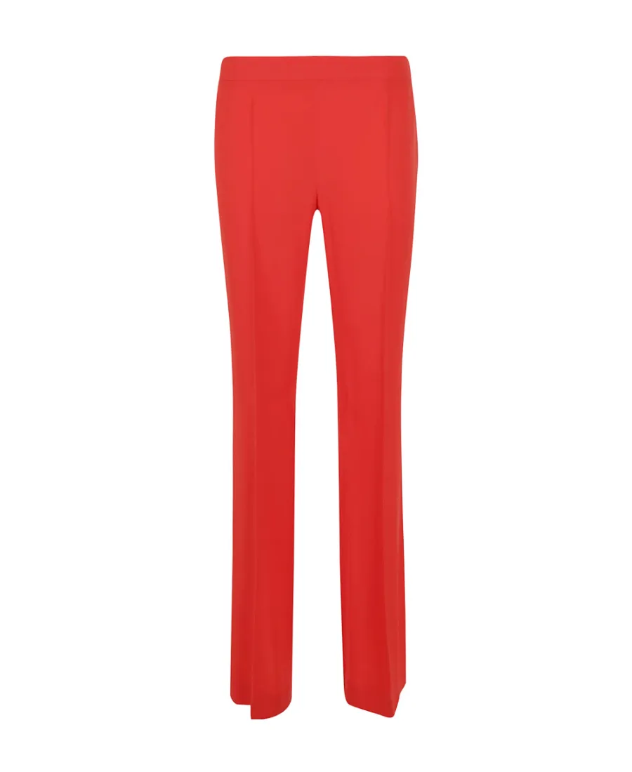 Pressed-Crease Flared Trousers