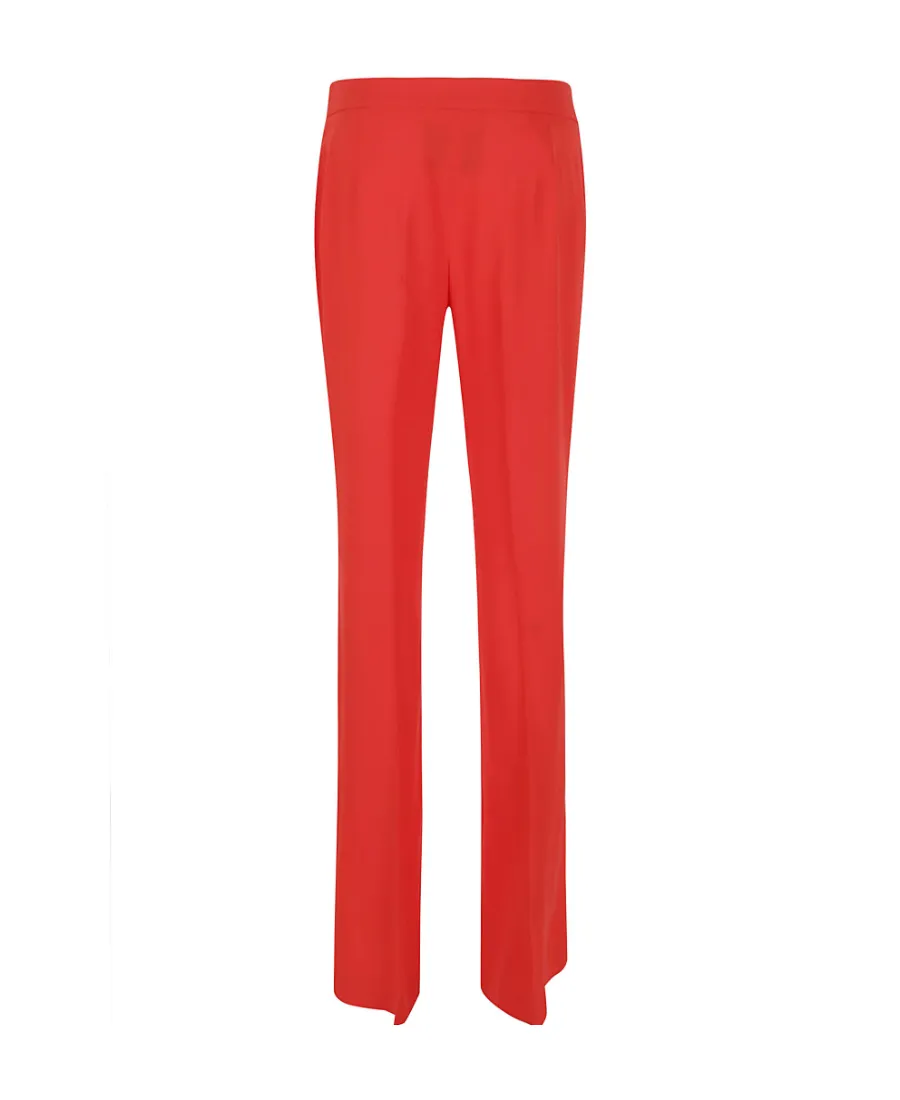 Pressed-Crease Flared Trousers