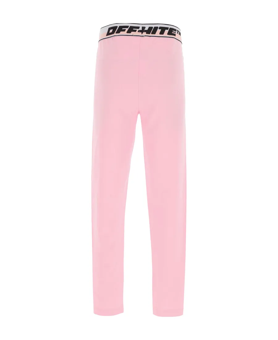 Off-White Kids Logo Waistband Stretch Leggings