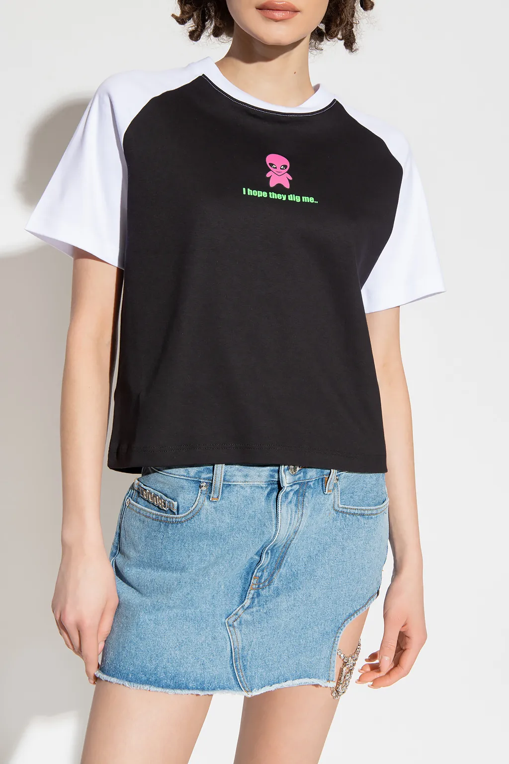 Gcds Raglan-Sleeved Crewneck T-Shirt