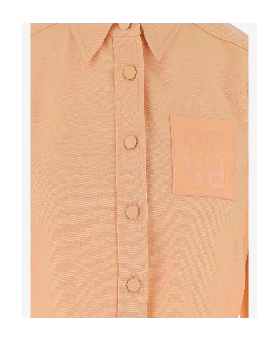 Raf Simons Frayed Hem Cropped Shirt