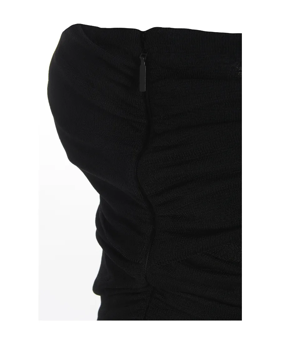 Saint Laurent One-Shoulder Draped Maxi Dress