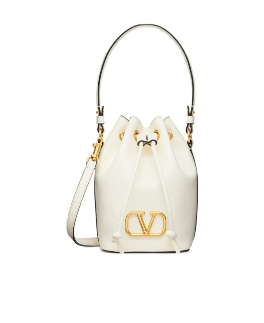 Valentino Vlogo Signature Drawstring Bucket Bag