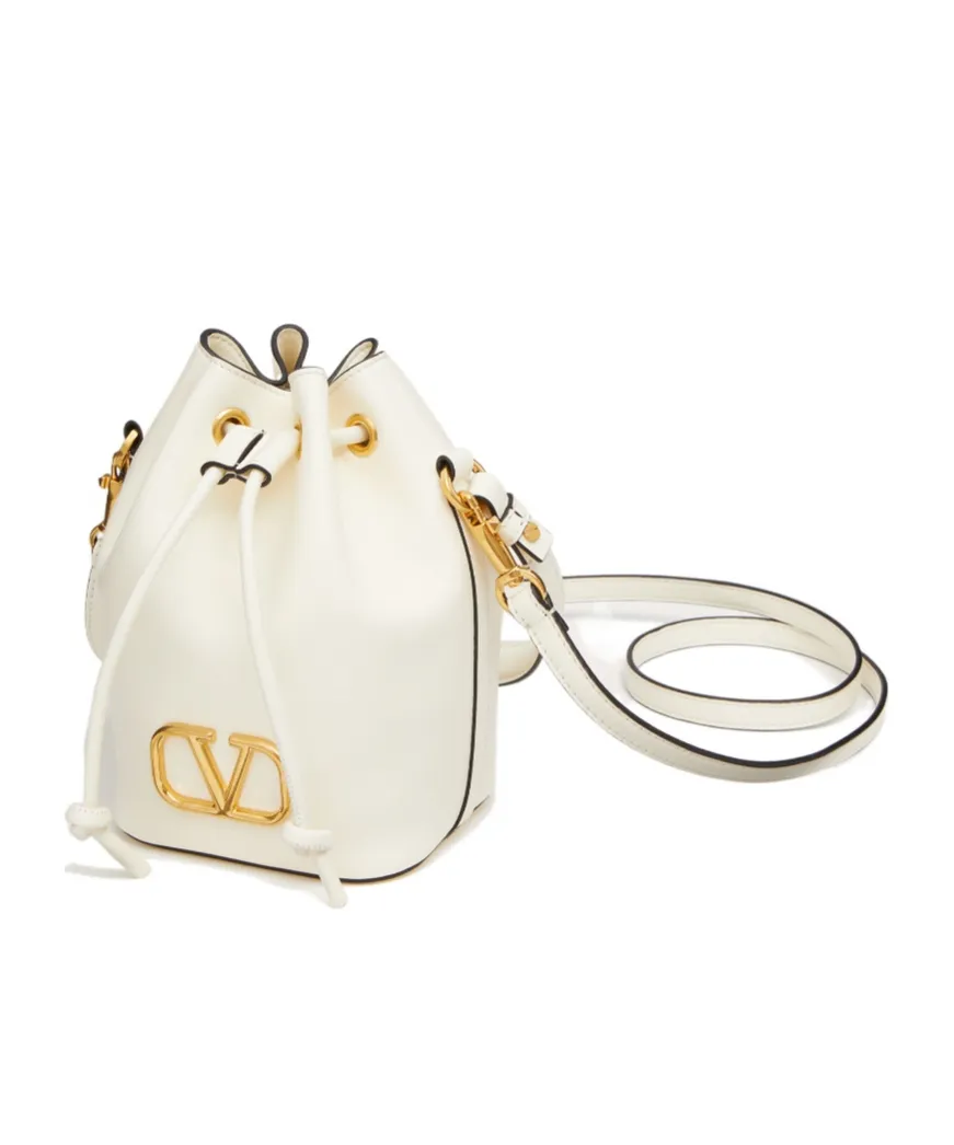 Valentino Vlogo Signature Drawstring Bucket Bag
