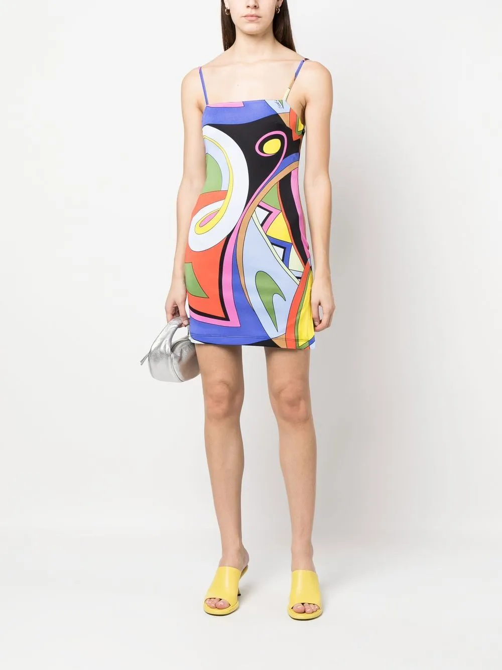 Graphic-Print Short Dress