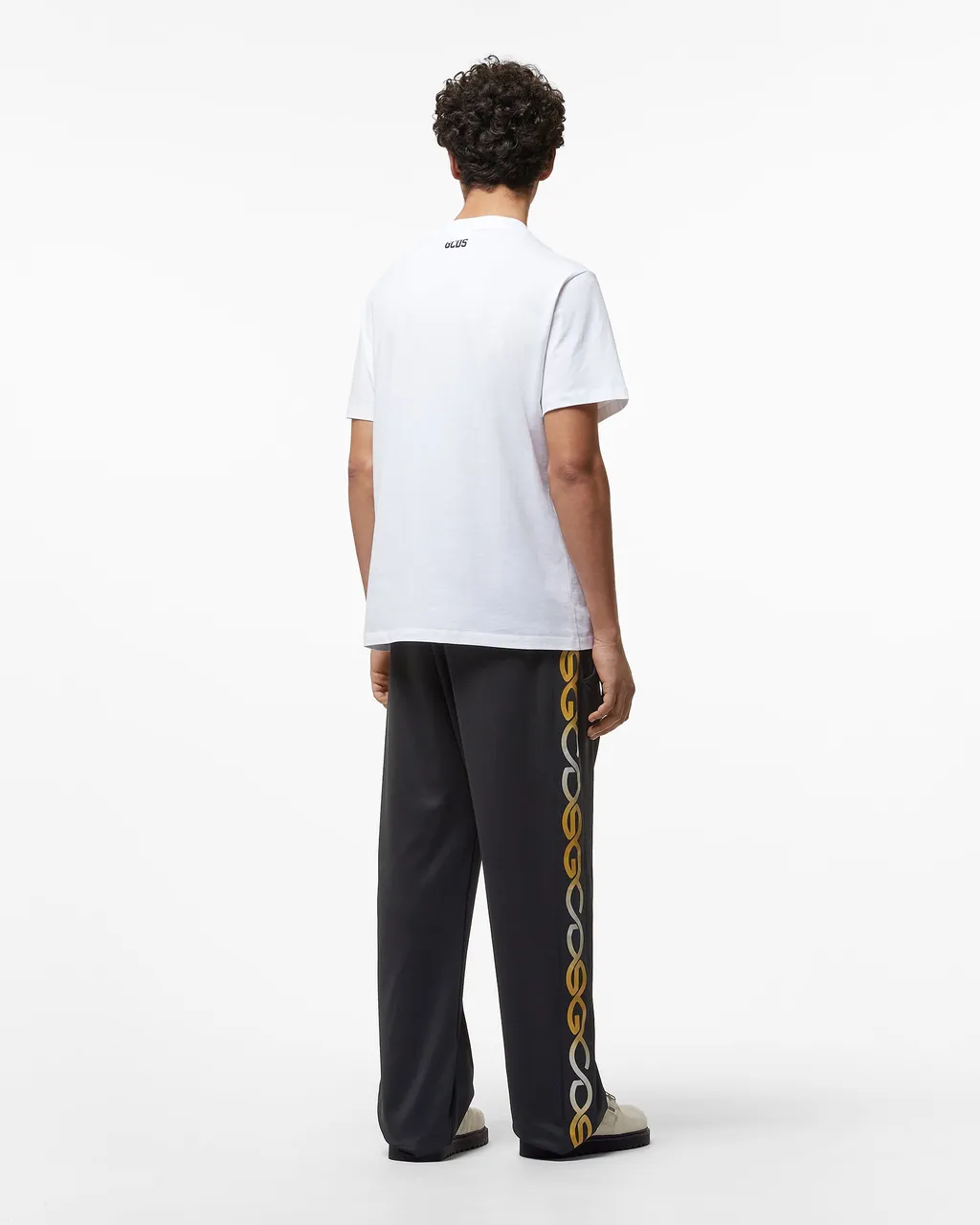 Chain-Print Elasticated-Waistband Track Pants