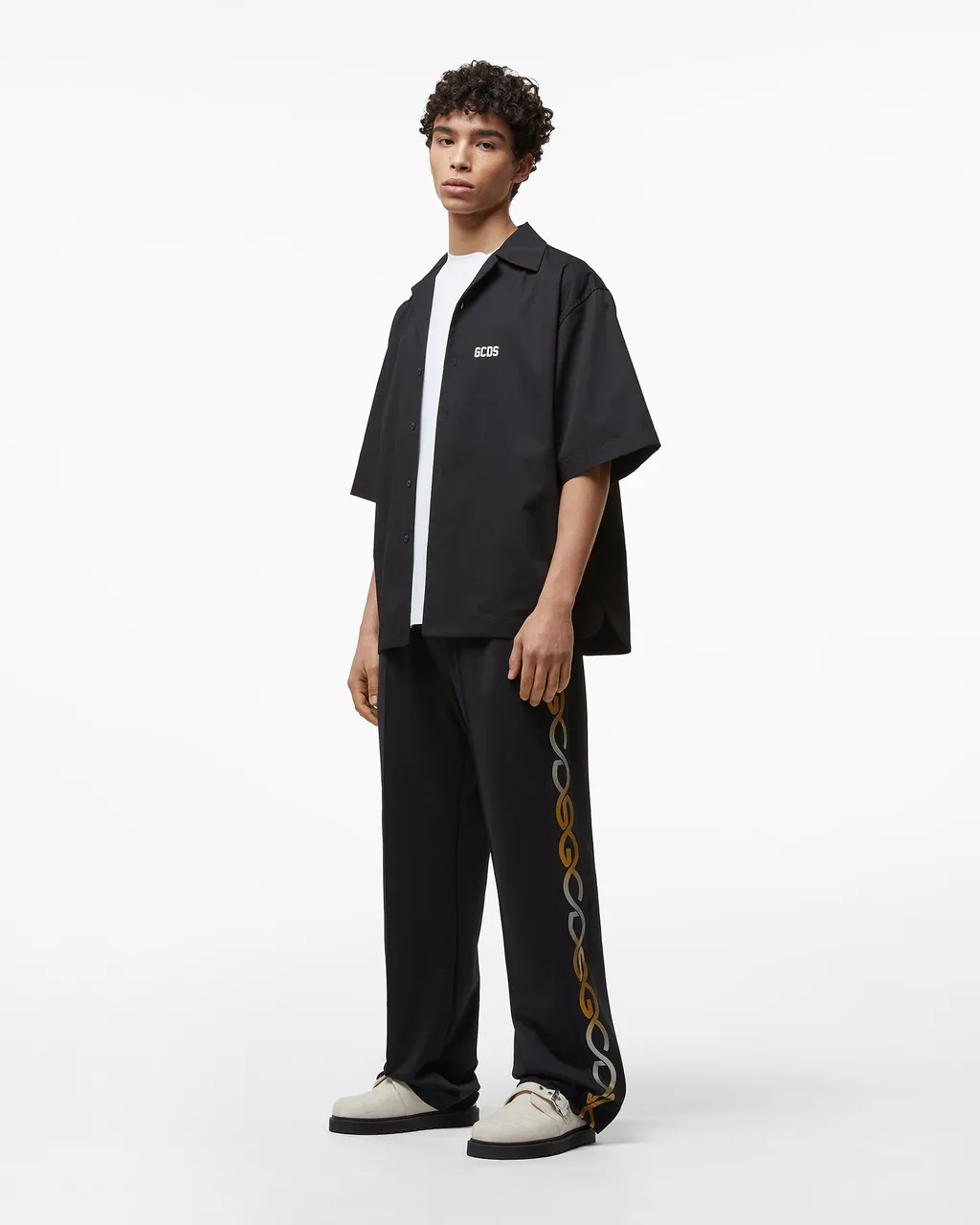 Chain-Print Elasticated-Waistband Track Pants