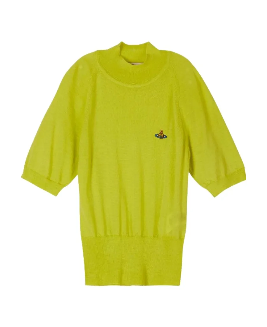Vivienne Westwood Orb Embroidered Short-Sleeved Knitted Jumper