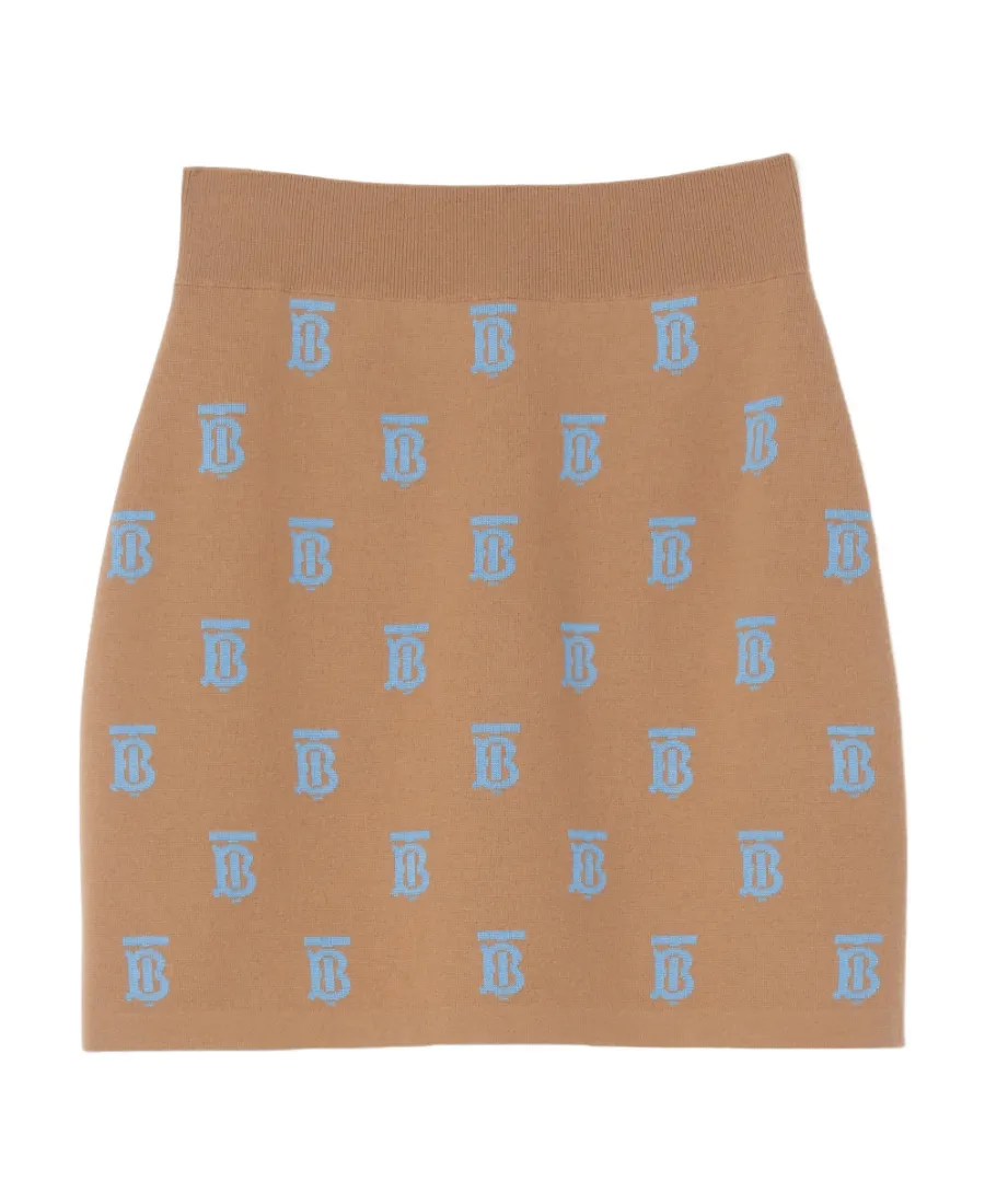 Monogram-Print Jacquard Miniskirt