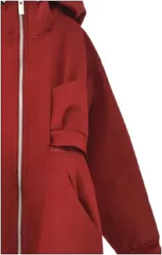 Long-Sleeved Hooded Coat