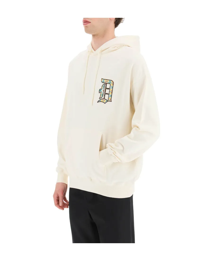 Logo-Embroidery Cotton Hoodie