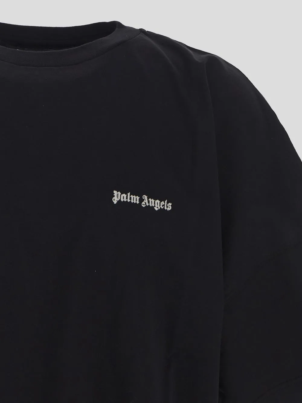 Palm Angels Logo Embroidered Crewneck T-Shirt