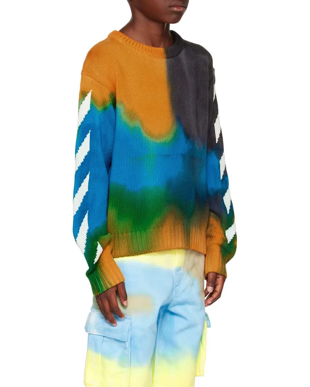 Off-White Kids Tie-Dyed Knit Jumper