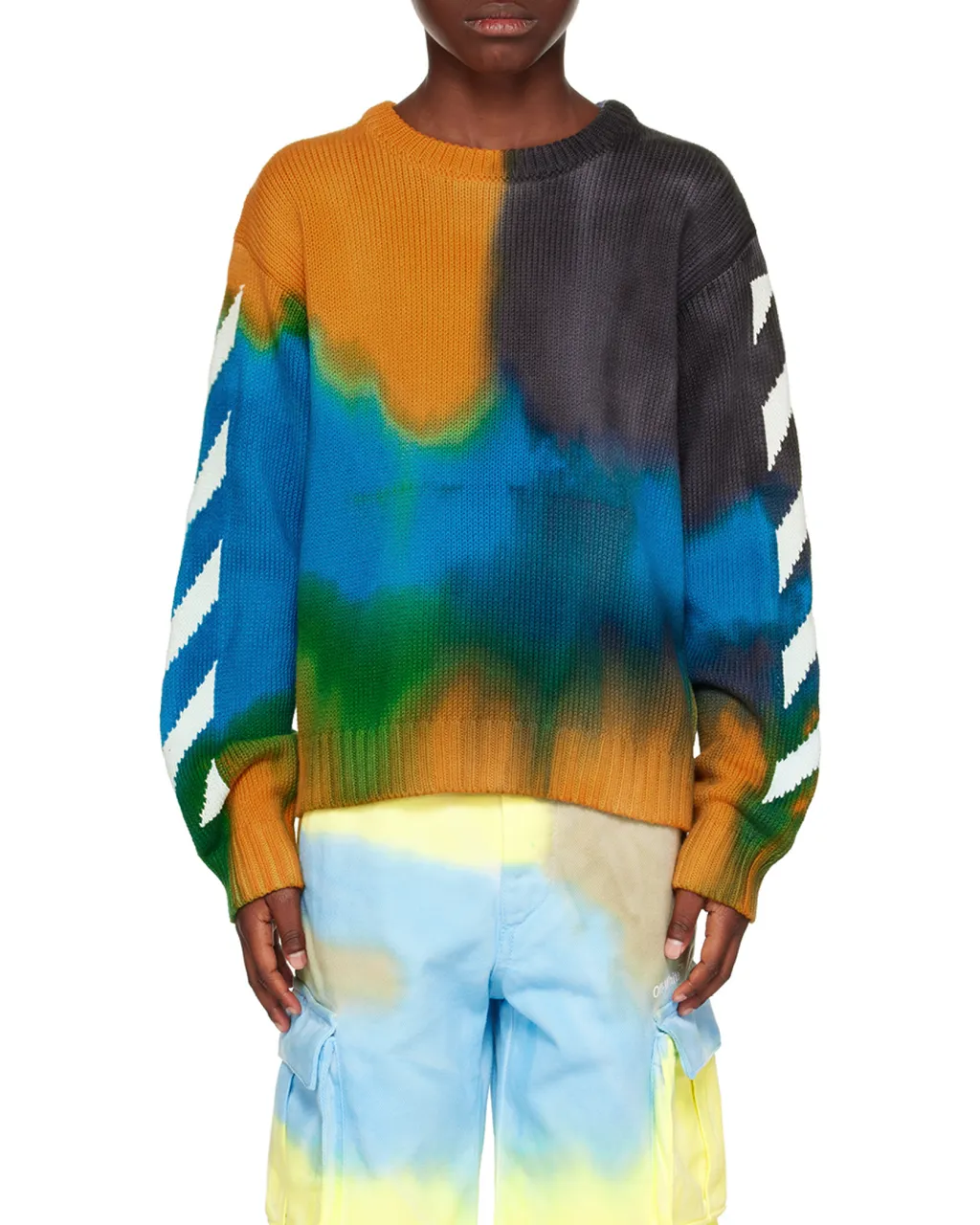 Off-White Kids Tie-Dyed Knit Jumper
