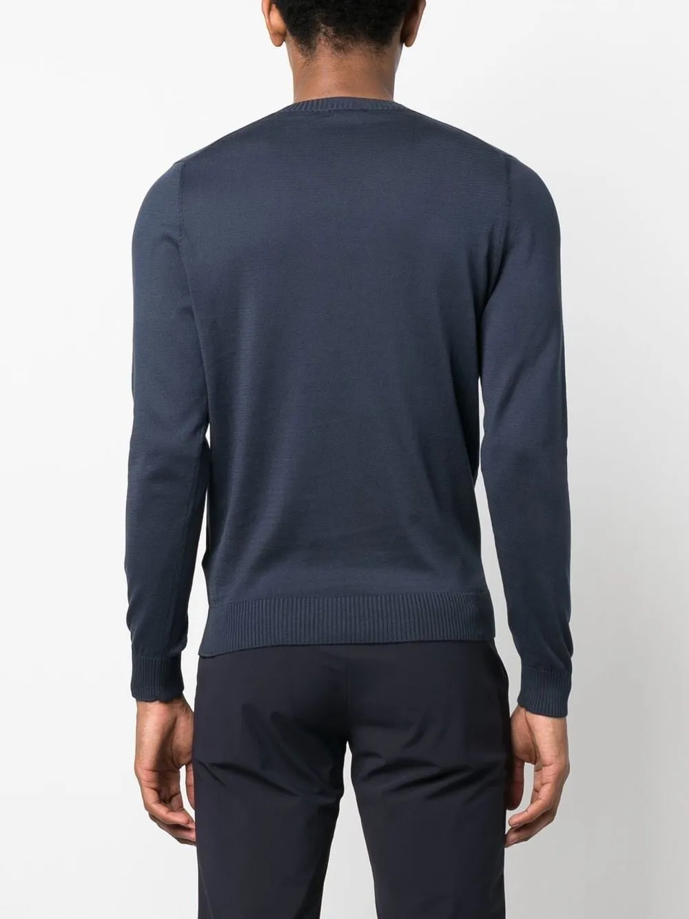 V-Neck Rib-Trimmed Jumper