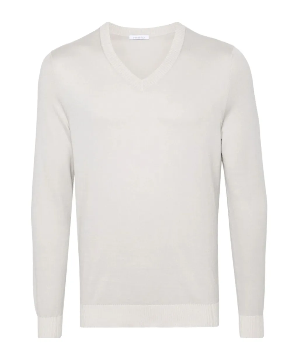 V-Neck Cotton Jumper