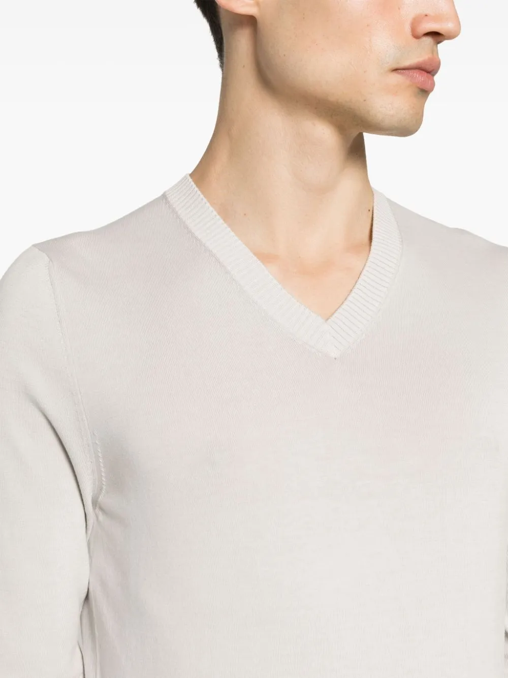 V-Neck Cotton Jumper