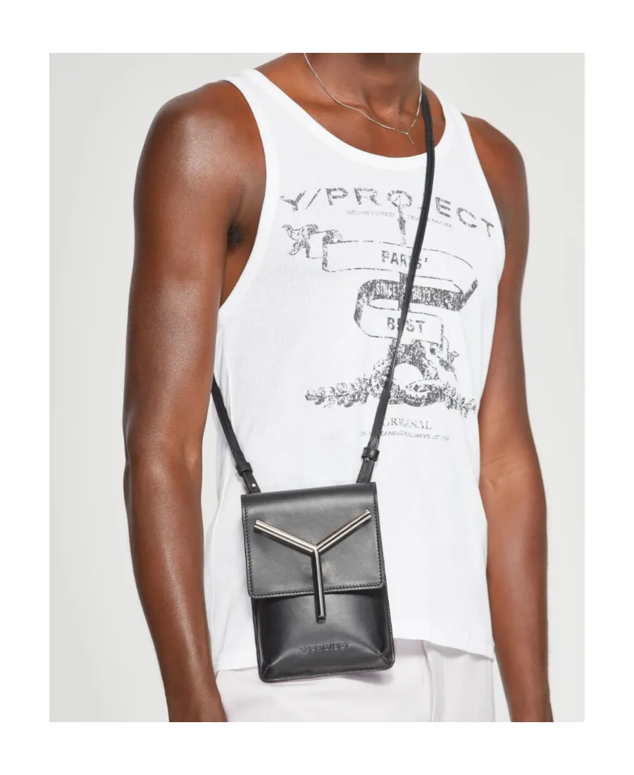 Y-Plaque Detail Crossbody Bag