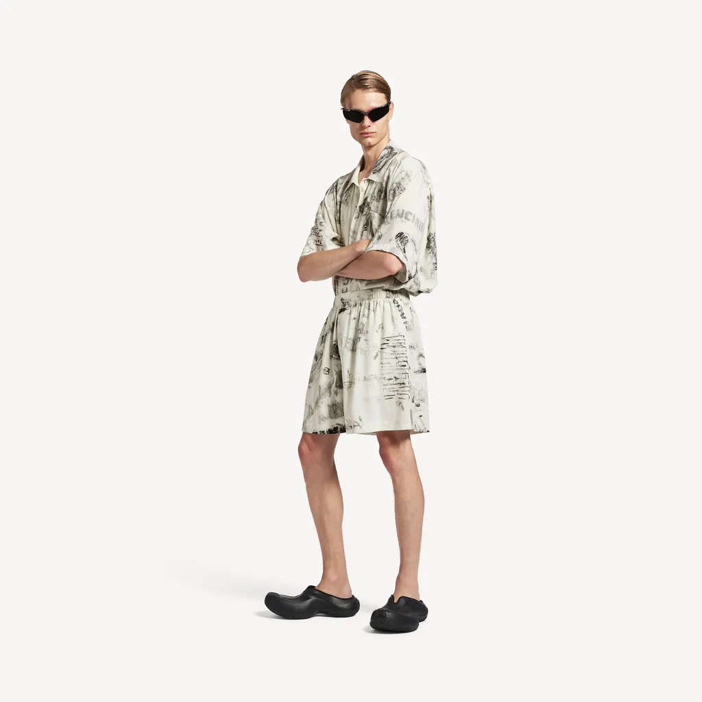Washed Crayon Allover Pyjama Shorts